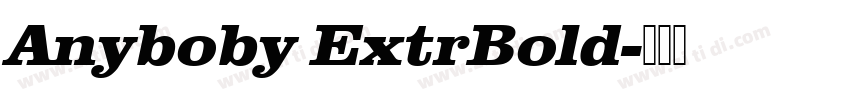 Anyboby ExtrBold字体转换